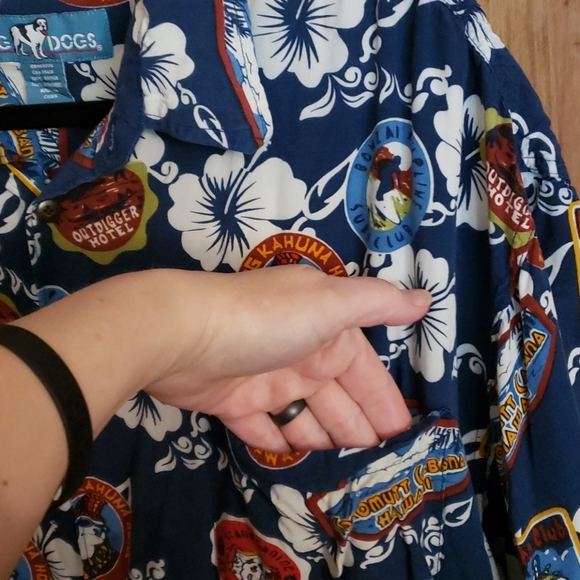 Big Dogs Shirts Big Dogs Logo Hawaiian Print Shirt Poshmark